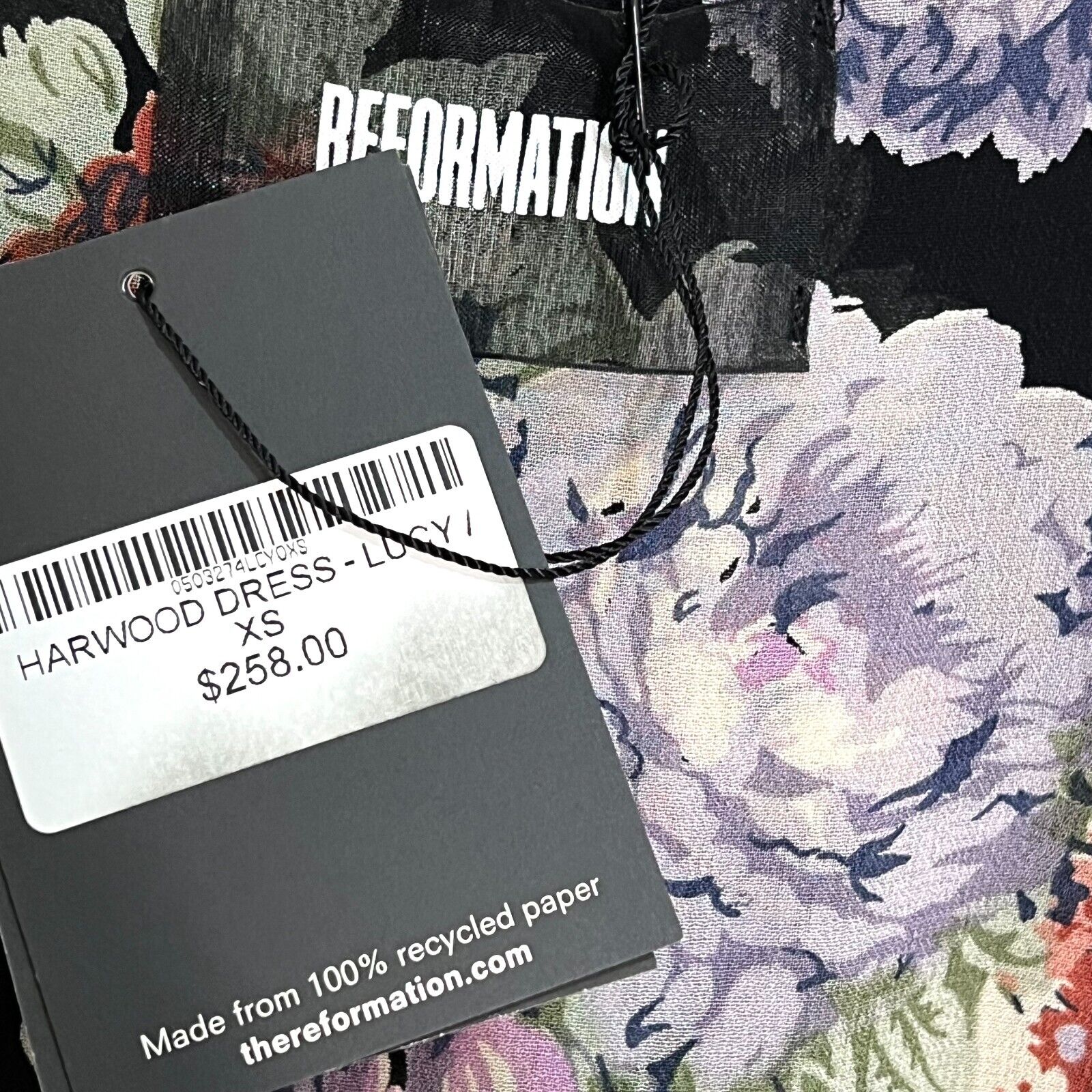 Reformation Maxi Wrap Dress Size XS NEW Harwood Black Floral $258 - Flair - Style