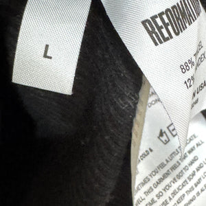 Reformation Tank Top Womens Large Black Ribbed Stretch Knit Sleeveless Shirt USA - Flair - Style