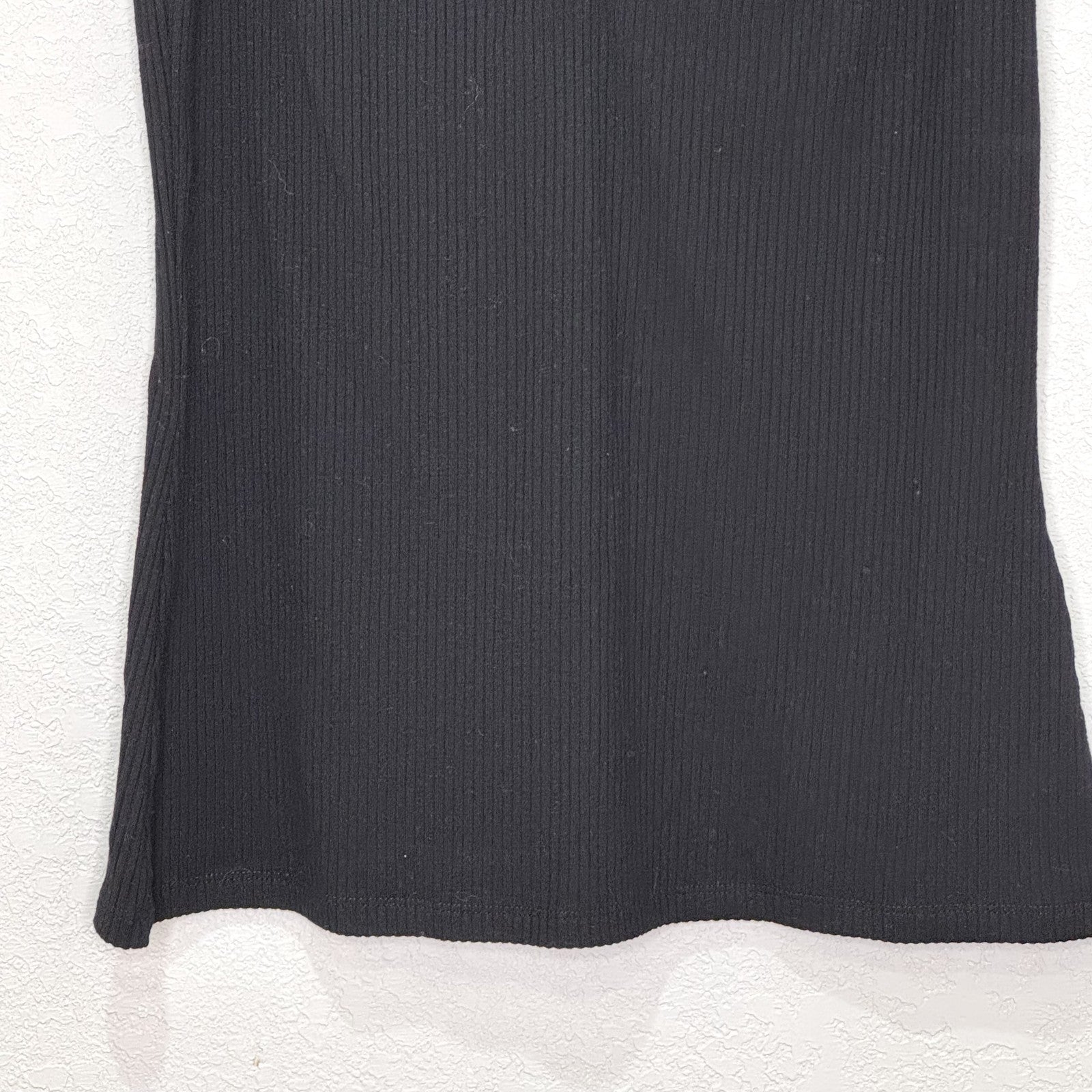 Reformation Tank Top Womens Large Black Ribbed Stretch Knit Sleeveless Shirt USA - Flair - Style
