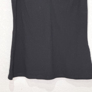 Reformation Tank Top Womens Large Black Ribbed Stretch Knit Sleeveless Shirt USA - Flair - Style