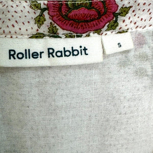 Roller Rabbit Cover - Up Tunic Size Small White Valley Floral Serafina - Flair - Style