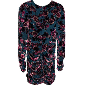 Ronny Kobo Ellice Floral Velvet Burnout Ruched Mini Dress Size Small NEW $498 - Flair - Style