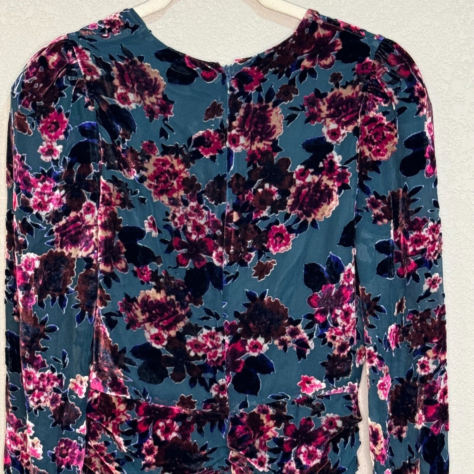 Ronny Kobo Ellice Floral Velvet Burnout Ruched Mini Dress Size Small NEW $498 - Flair - Style