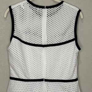 Sandro Paris Dress US Size 6 8 (3) White Fit and Flare Tulle Underlay Mesh - Flair - Style