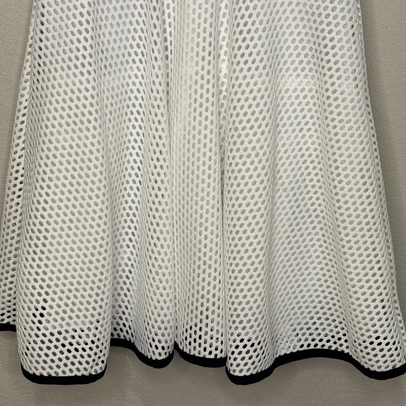 Sandro Paris Dress US Size 6 8 (3) White Fit and Flare Tulle Underlay Mesh - Flair - Style