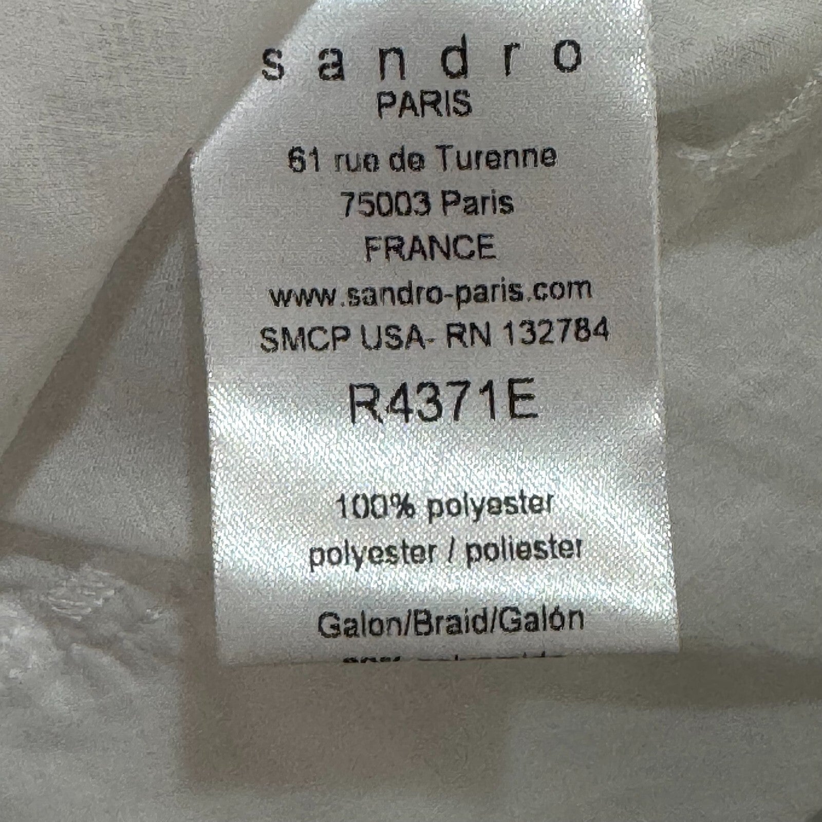 Sandro Paris Dress US Size 6 8 (3) White Fit and Flare Tulle Underlay Mesh - Flair - Style