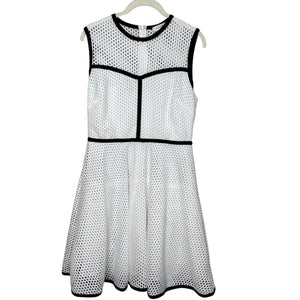 Sandro Paris Dress US Size 6 8 (3) White Fit and Flare Tulle Underlay Mesh - Flair - Style