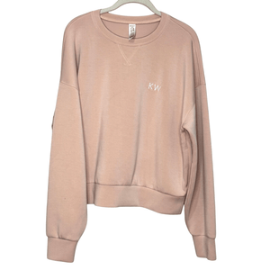 SPANX AirEssentials Sweatshirt Size Large Pink Embroidered - Flair - Style