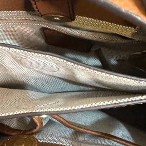 Spartina 449 Siren Demi Crossbody Ginger Brown Leather Handbag $288 - Flair - Style