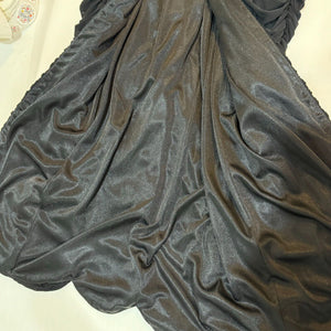 Sue Wong Nocturne Maxi Dress Gown Size 8 Black Long Sleeve Ruched - Flair - Style