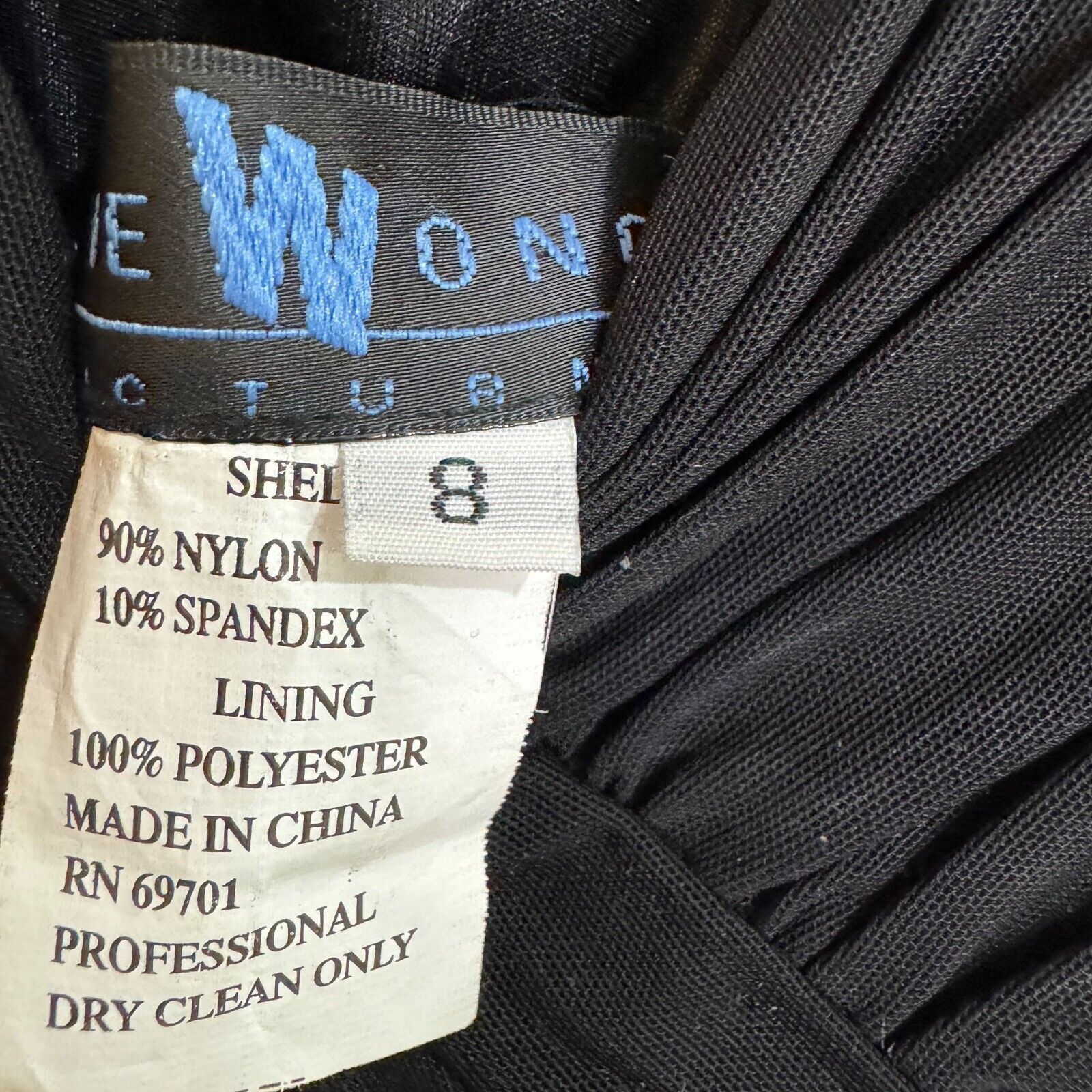 Sue Wong Nocturne Maxi Dress Gown Size 8 Black Long Sleeve Ruched - Flair - Style