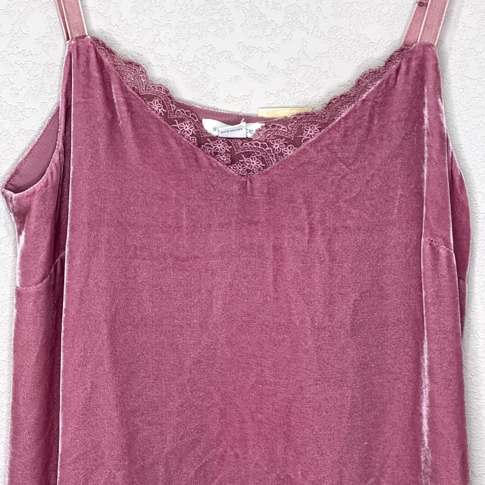 Sundance Camisole Womens XS Velvet Silk Lace Trim Adjustable Strap Tank Top NEW - Flair - Style