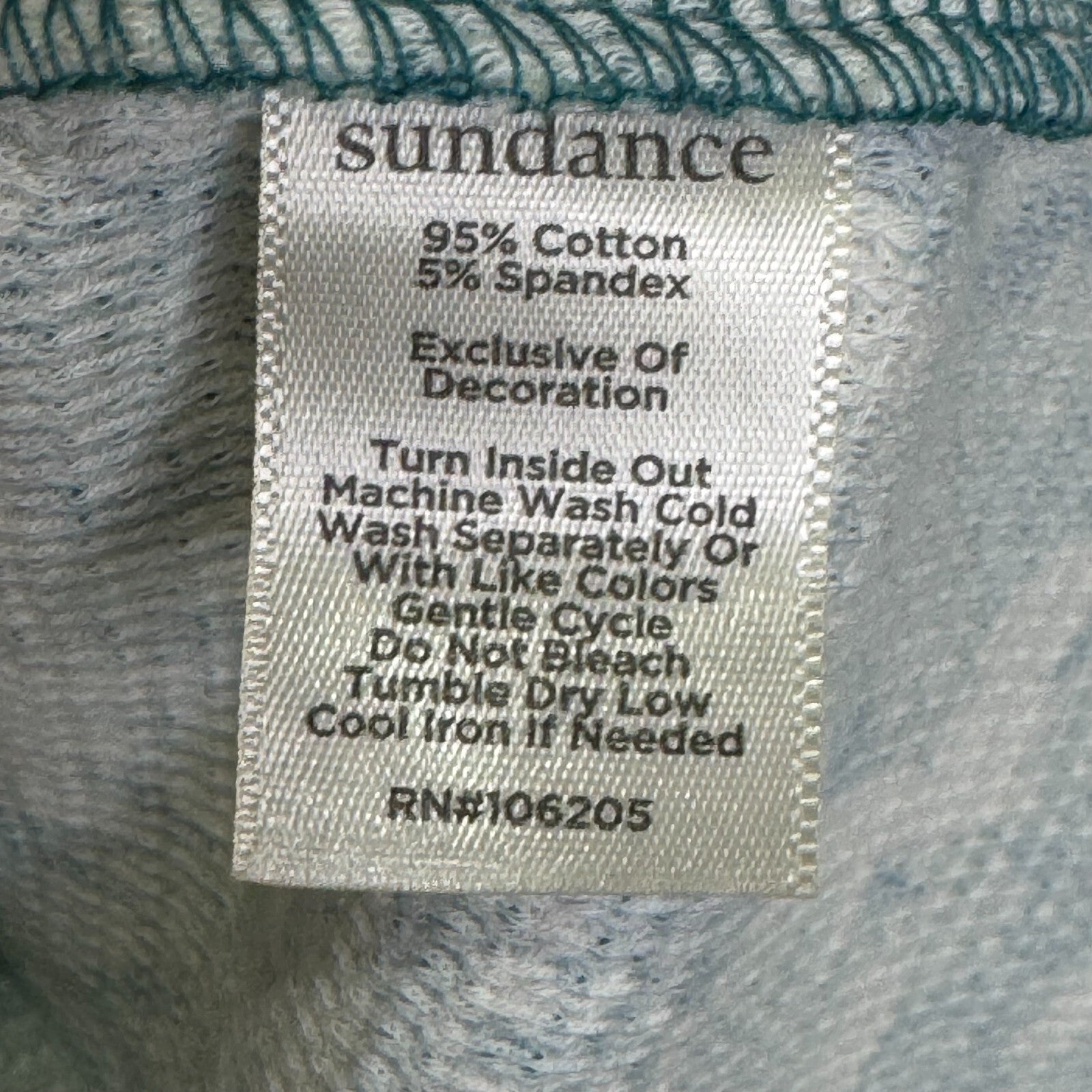 Sundance Thermal Henley Top Size XL Teal Blue Print V Neck - Flair - Style