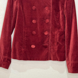 Sundance Velvet Anastasia Pea Jacket Rust Double Breasted Blazer Size 6 - Flair - Style