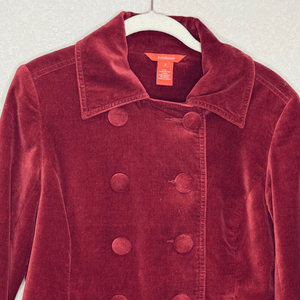 Sundance Velvet Anastasia Pea Jacket Rust Double Breasted Blazer Size 6 - Flair - Style