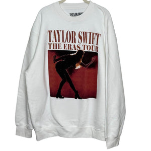 Taylor Swift Eras Tour Concert Sweatshirt Size XL White Red International - Flair - Style