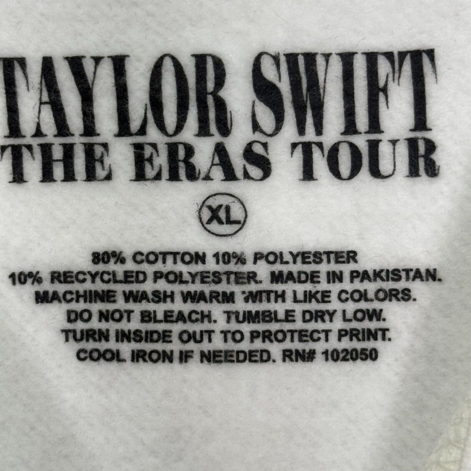 Taylor Swift Eras Tour Concert Sweatshirt Size XL White Red International - Flair - Style