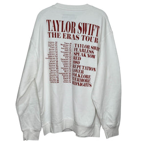 Taylor Swift Eras Tour Concert Sweatshirt Size XL White Red International - Flair - Style