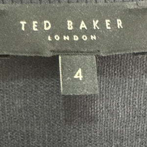Ted Baker Sweater Womens 10 (TB 4) Floral Button Front Cardigan Long Sleeve - Flair - Style