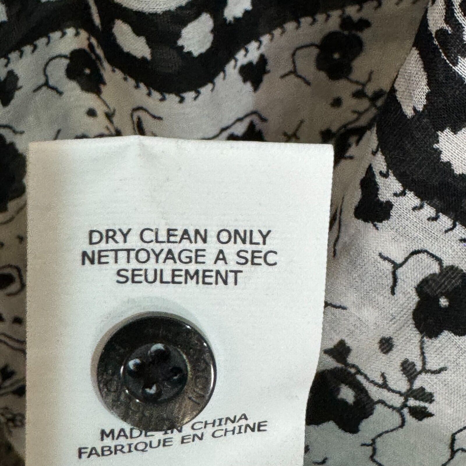 Thakoon Addition Top Blouse Size 8 Black White Paisley Cotton Silk Resort 2015 - Flair - Style