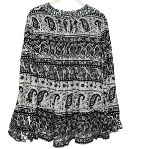 Thakoon Addition Top Blouse Size 8 Black White Paisley Cotton Silk Resort 2015 - Flair - Style