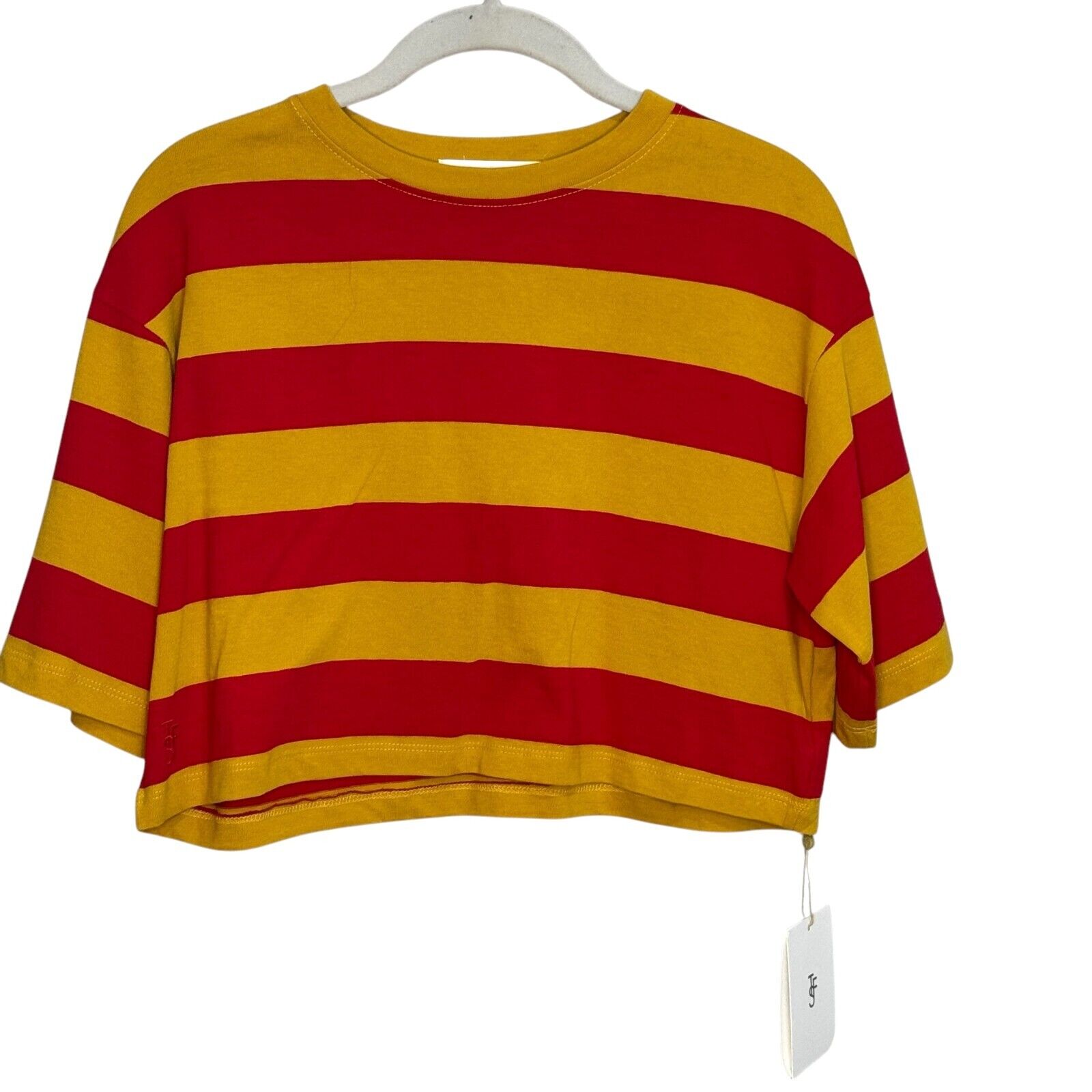 The Frankie Shop NEW Karina Red Mustard Gold Cropped Top Size XS/S $75 - Flair - Style
