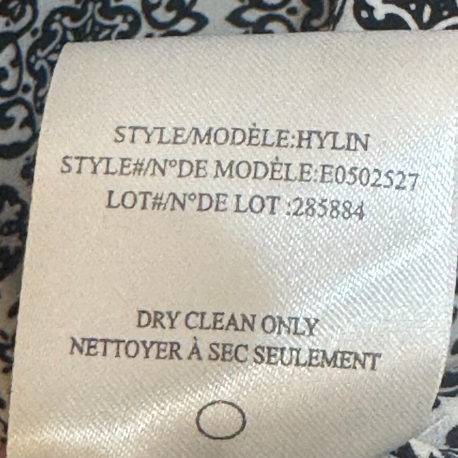 Theory Black White Print Silk Hylin Tank Size Large V Neck Career Wear - Flair - Style