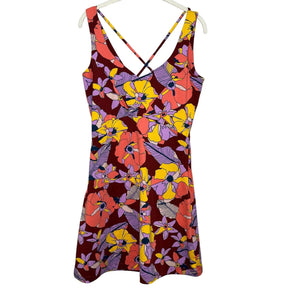 Title Nine Dress Womens Small Buttah Criss Cross Back Floral S21 - Flair - Style