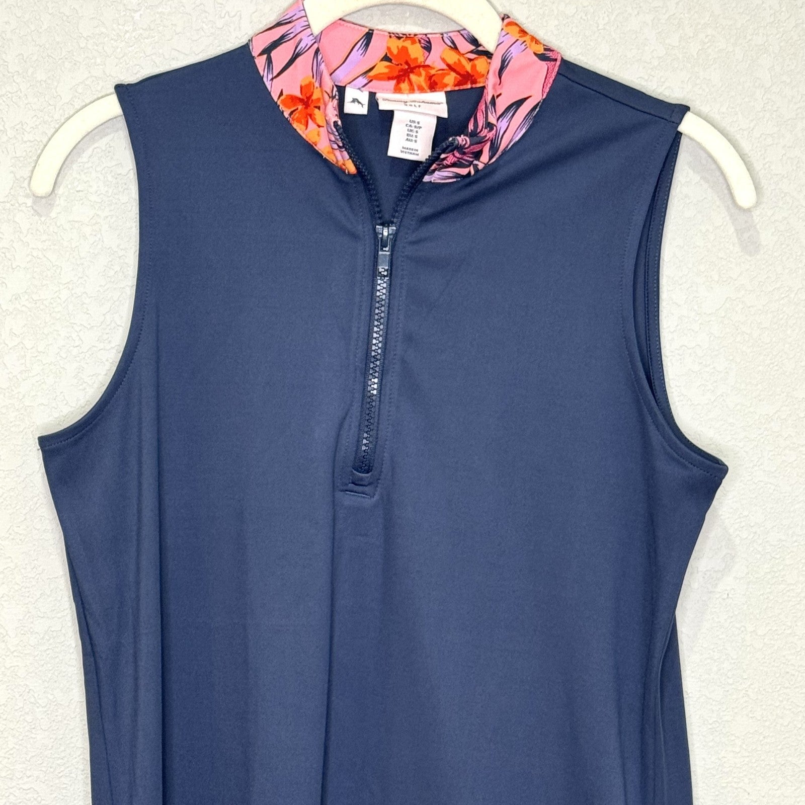 Tommy Bahama Golf Dress Womens Small Sleeveless Zip Floral Collar Pocketa - Flair - Style