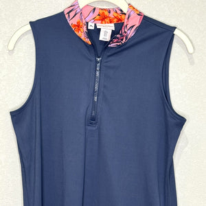 Tommy Bahama Golf Dress Womens Small Sleeveless Zip Floral Collar Pocketa - Flair - Style