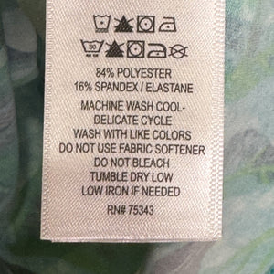 Tommy Bahama Golf Shirt Womens Medium Green Blue Sleeveless UPF 50 Quick Dry Top - Flair - Style