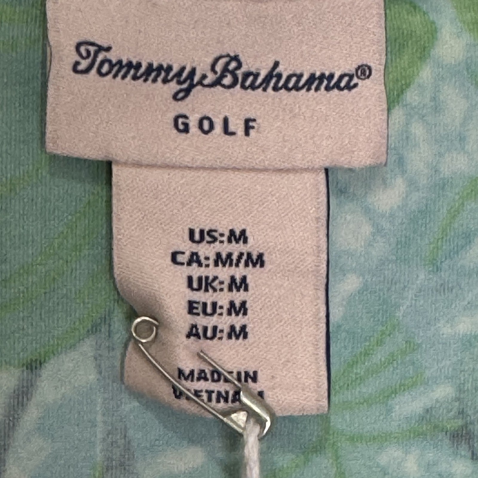 Tommy Bahama Golf Shirt Womens Medium Green Blue Sleeveless UPF 50 Quick Dry Top - Flair - Style