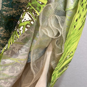 Tracy Reese Dress Size 12 Impressionist Monet Floral Fit Flare Silk Linen Lined - Flair - Style