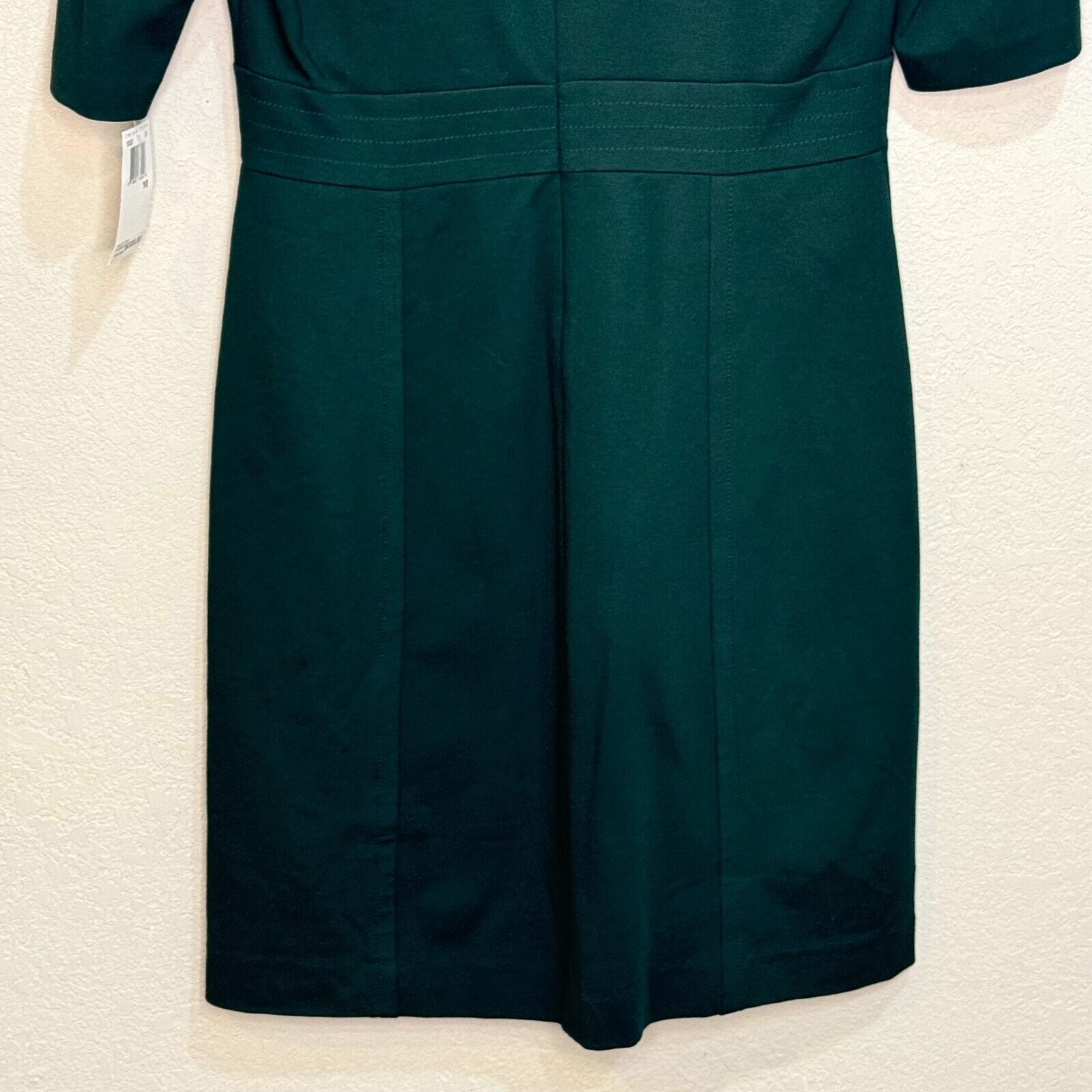 Trina Turk Dress Size 10 NEW Green V - Neck Half Sleeve $328 - Flair - Style