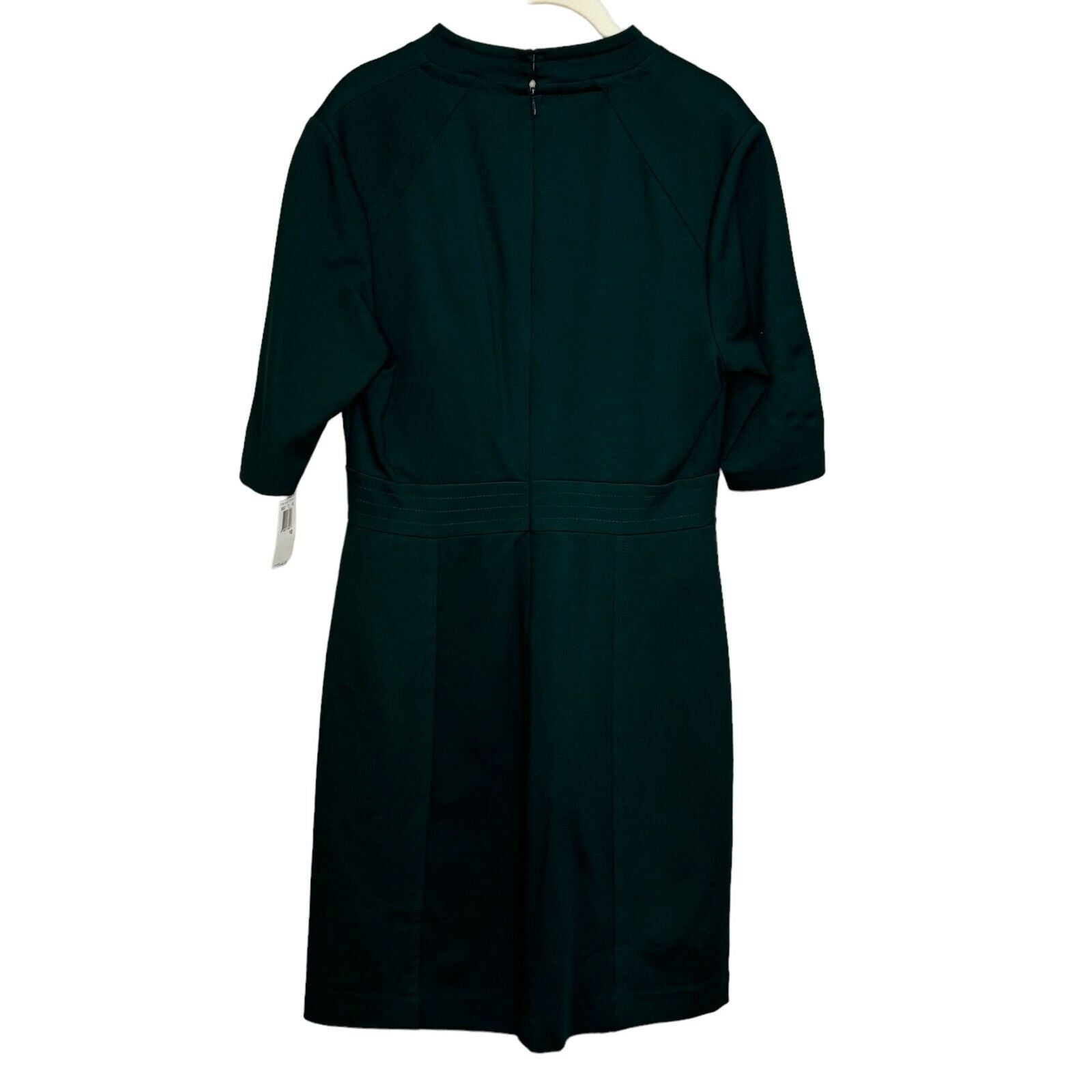 Trina Turk Dress Size 10 NEW Green V - Neck Half Sleeve $328 - Flair - Style