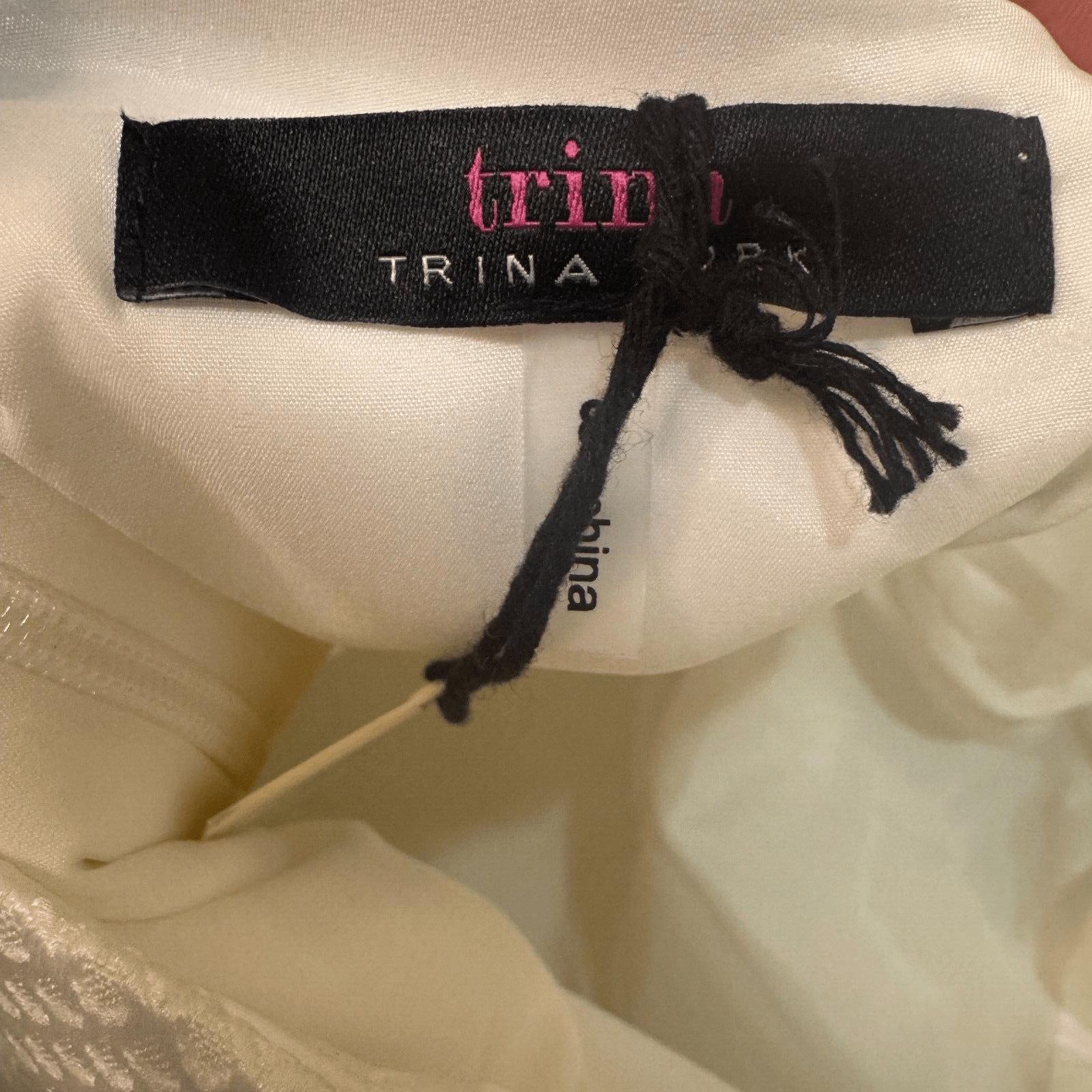 Trina Turk Halter Dress Size 8 White Textured NEW $168 - Flair - Style