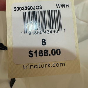 Trina Turk Halter Dress Size 8 White Textured NEW $168 - Flair - Style