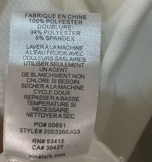 Trina Turk Halter Dress Size 8 White Textured NEW $168 - Flair - Style