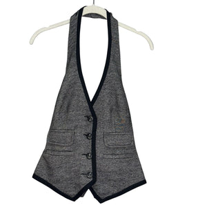 Trina Turk Halter Vest Size 4 Herringbone Tweed Classic - Flair - Style
