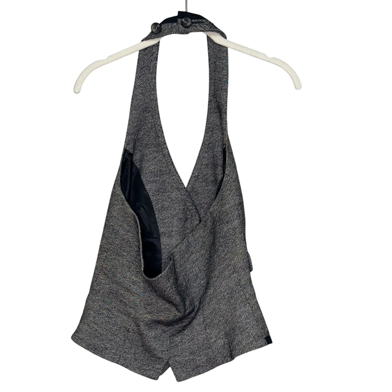 Trina Turk Halter Vest Size 4 Herringbone Tweed Classic - Flair - Style