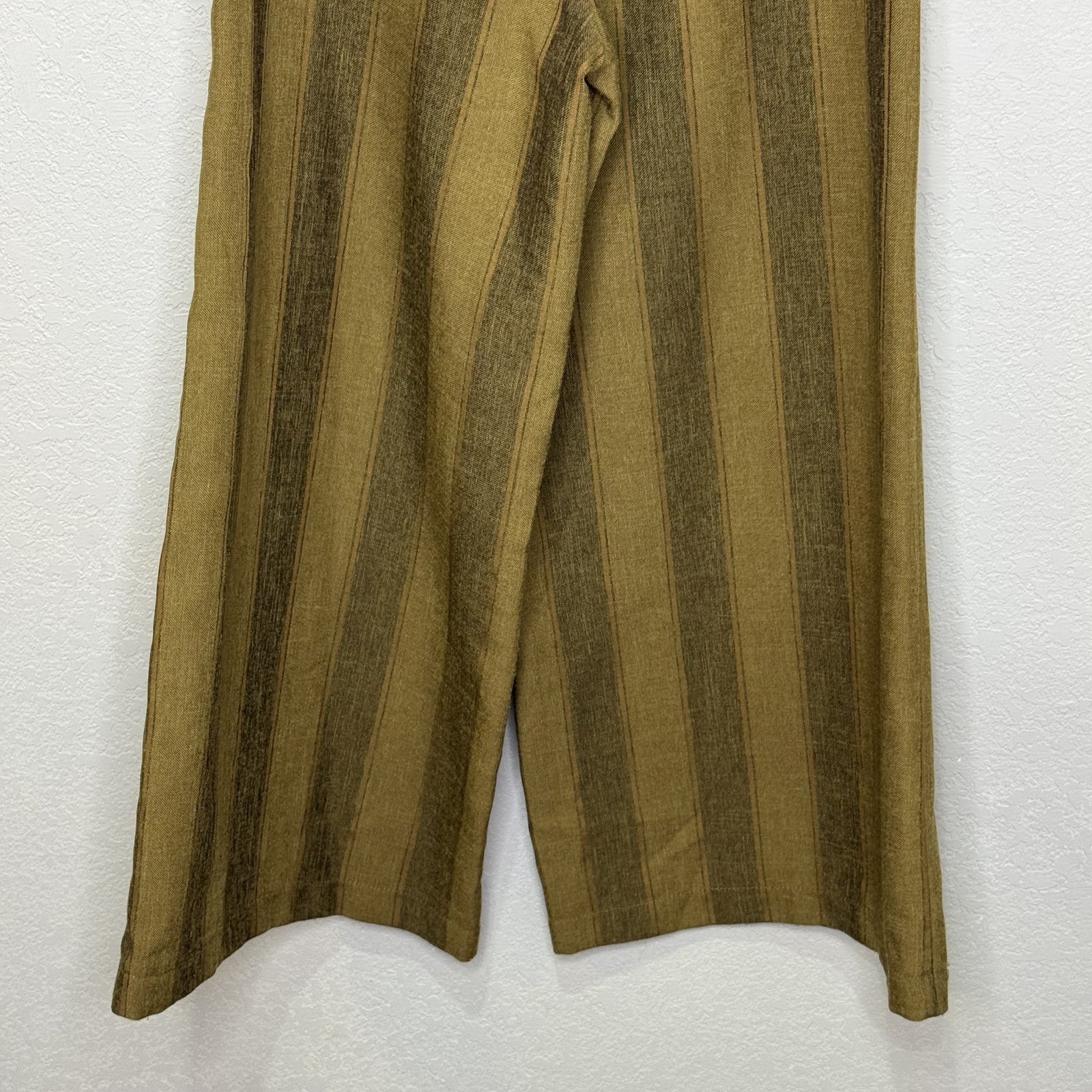Urban Outfitters Jumpsuit Womens XS Brown Striped Wide Leg Strapless Cropped - Flair - Style