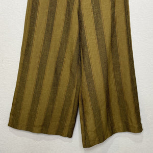 Urban Outfitters Jumpsuit Womens XS Brown Striped Wide Leg Strapless Cropped - Flair - Style