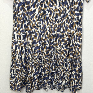 Velvet by Graham & Spencer Dress Womens Small Smudge Print Tiered Boho - Flair - Style