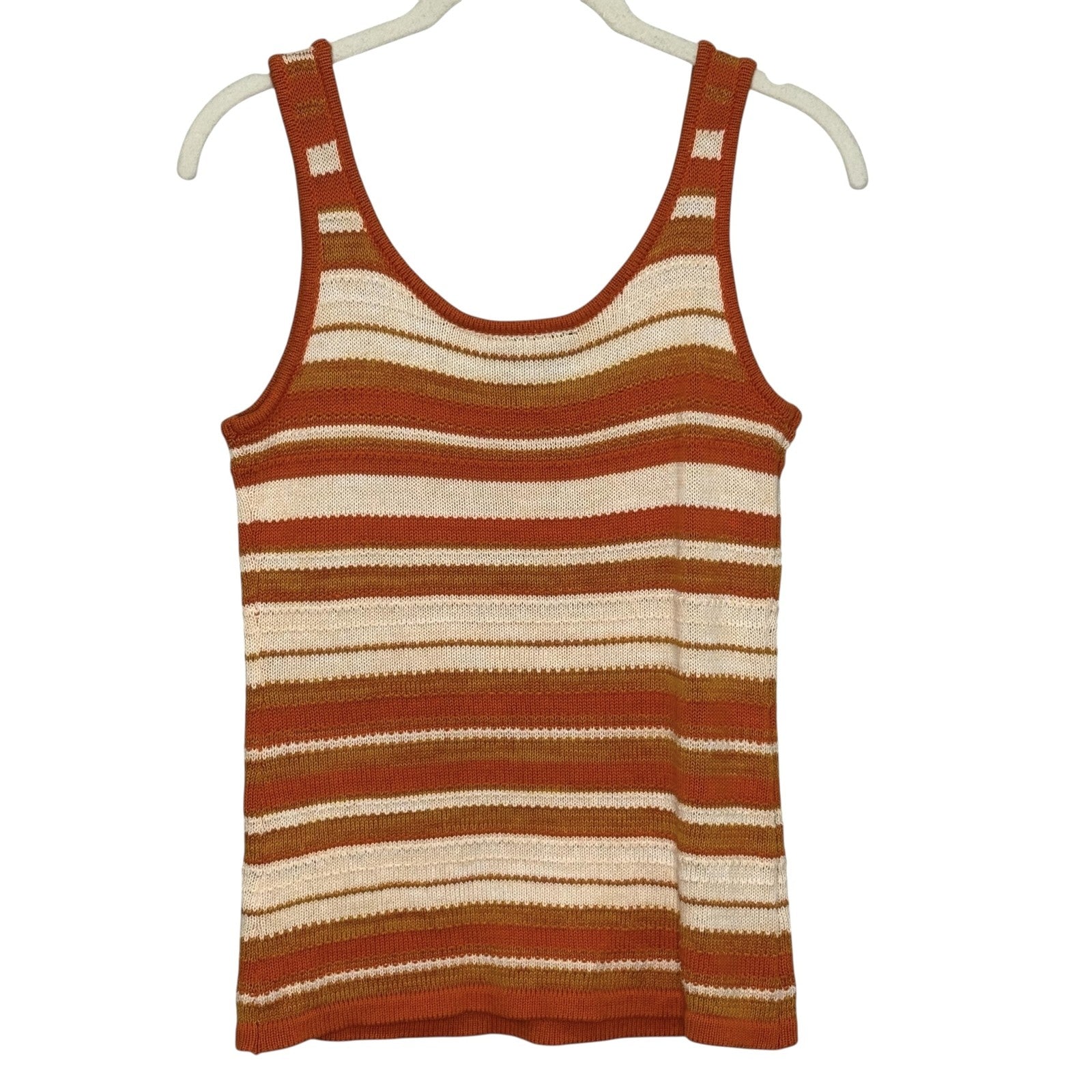 Vici Sweater Tank Top Womens Medium Striped Knit Sleeveless Pullover Casual - Flair - Style