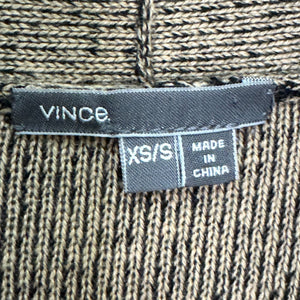 Vince Wool Cashmere Open Long Cardigan Size XS / S $445 Textured Stripe - Flair - Style