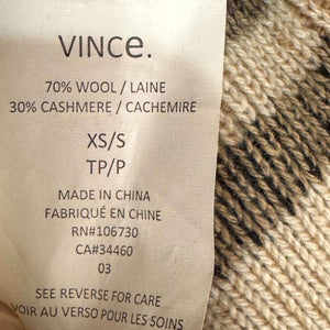 Vince Wool Cashmere Open Long Cardigan Size XS / S $445 Textured Stripe - Flair - Style