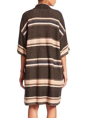 Vince Wool Cashmere Open Long Cardigan Size XS / S $445 Textured Stripe - Flair - Style