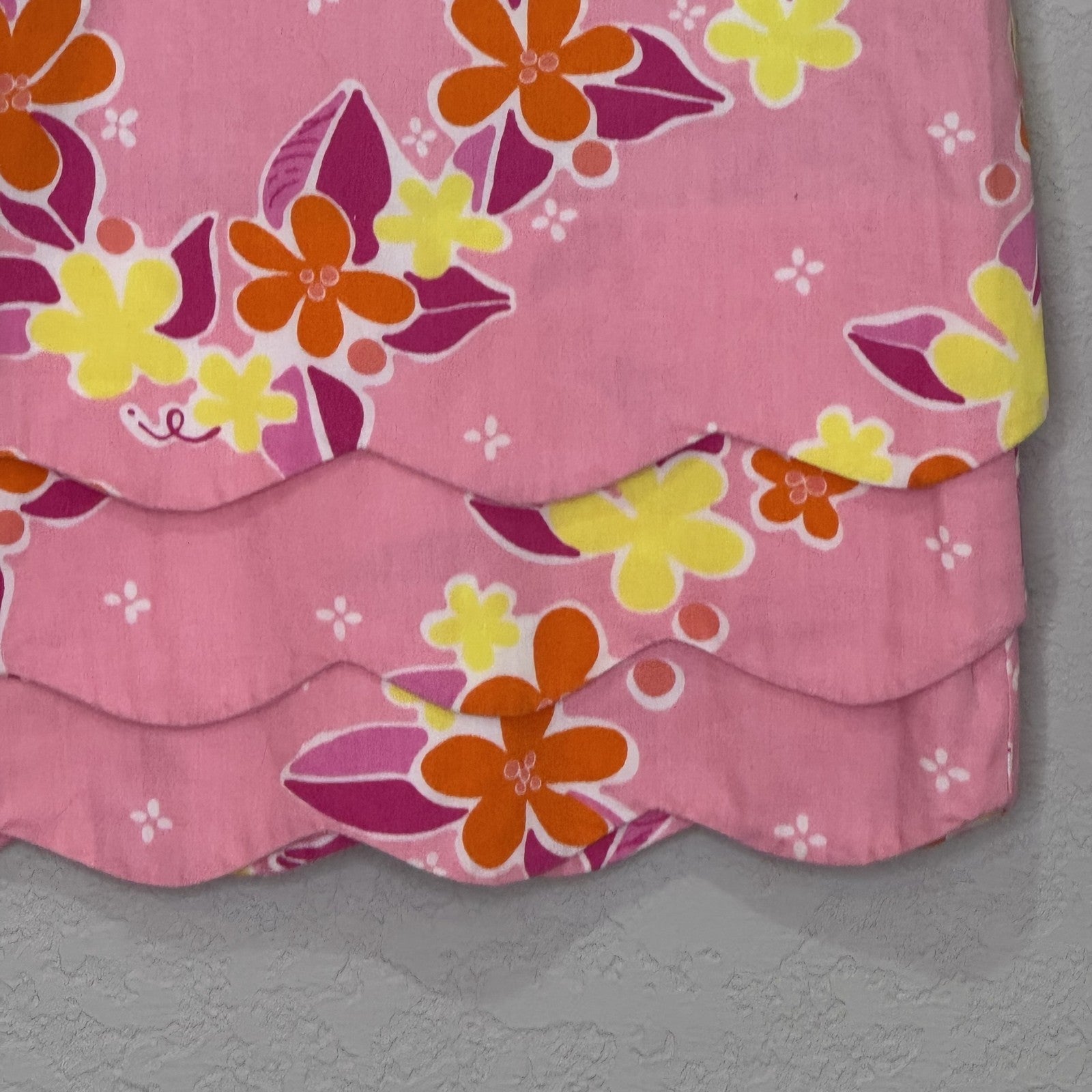 Vtg Lilly Pulitzer Skirt Size 8 Floral Scallop Hem Layered Preppy Summer Casual - Flair - Style
