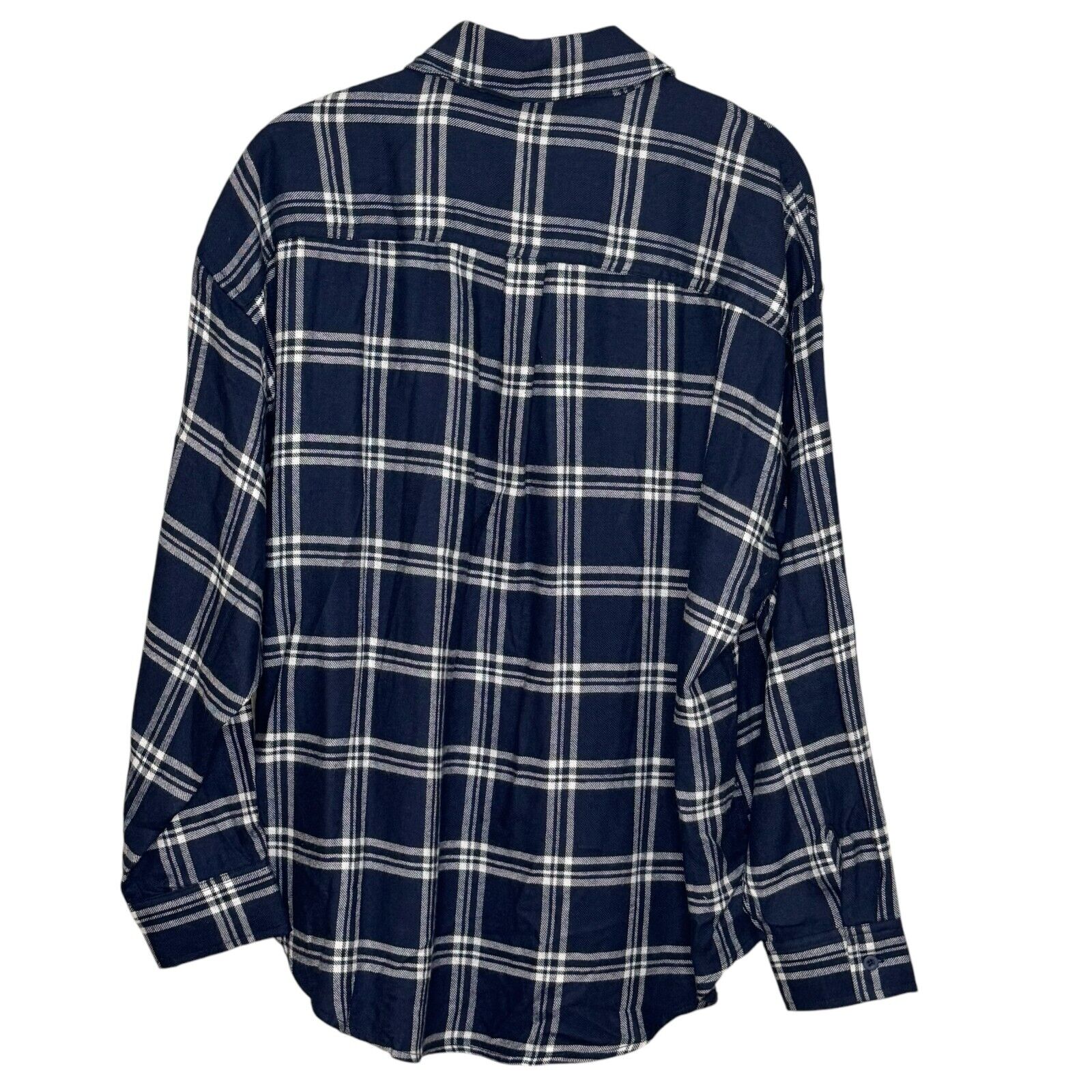 Z Supply Shirt Size Medium Clio Blue Plaid Flannel Button Up - Flair - Style