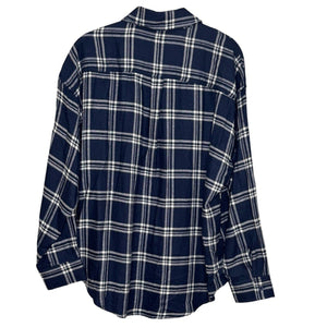 Z Supply Shirt Size Medium Clio Blue Plaid Flannel Button Up - Flair - Style